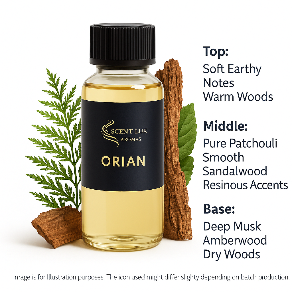 ORIAN – A Deep, Earthy Sandalwood & Patchouli Blend 100ml