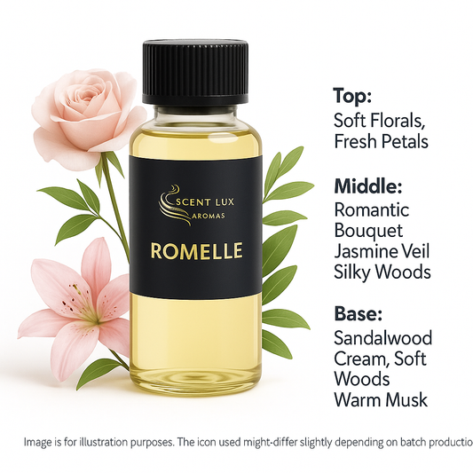 ROMELLE – A Romantic Floral & Soft Woods Blend 100ml